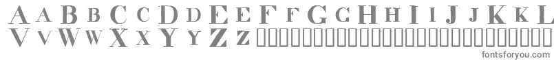 フォントDecindar – 白い背景に灰色の文字