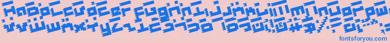 Roidr Font – Blue Fonts on Pink Background