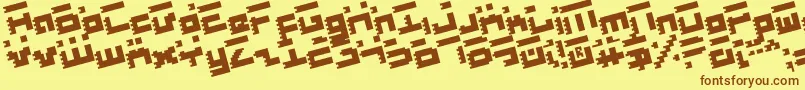 Roidr Font – Brown Fonts on Yellow Background