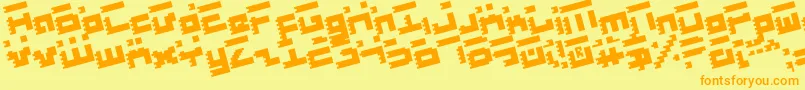 Roidr Font – Orange Fonts on Yellow Background
