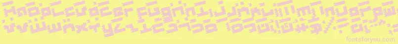 Roidr Font – Pink Fonts on Yellow Background