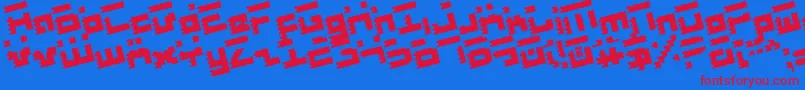 Roidr Font – Red Fonts on Blue Background