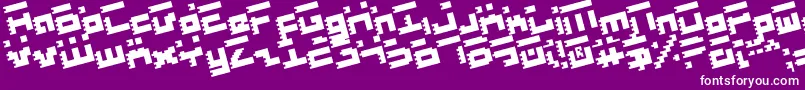 Roidr-Schriftart – Weiße Schriften auf violettem Hintergrund