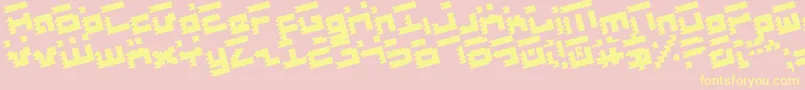 Roidr Font – Yellow Fonts on Pink Background