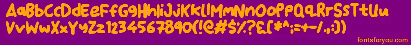DearSanta Font – Orange Fonts on Purple Background