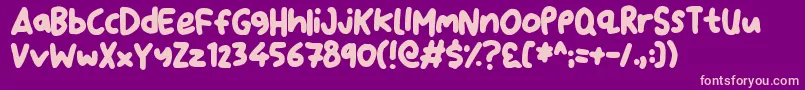 DearSanta Font – Pink Fonts on Purple Background
