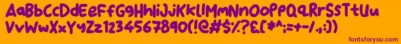 DearSanta Font – Purple Fonts on Orange Background