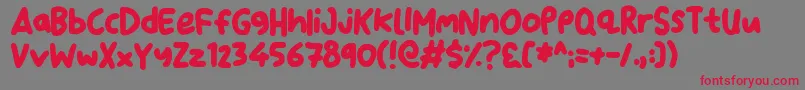 DearSanta Font – Red Fonts on Gray Background