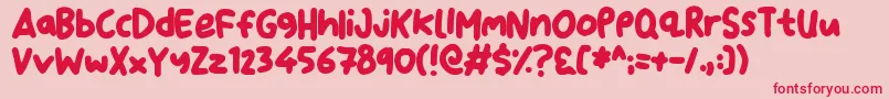 DearSanta Font – Red Fonts on Pink Background