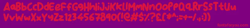 DearSanta Font – Red Fonts on Purple Background