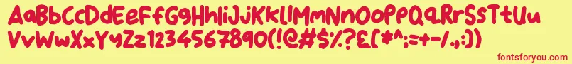 DearSanta Font – Red Fonts on Yellow Background