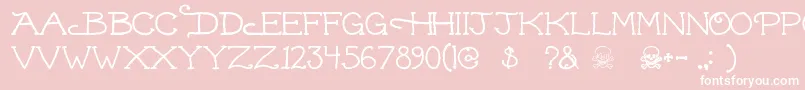 Deadhardy Font – White Fonts on Pink Background