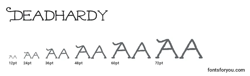 Deadhardy Font Sizes
