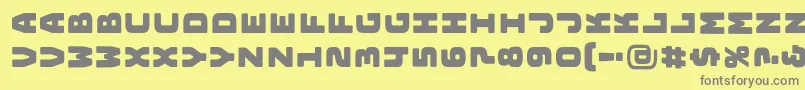 BungeelayersrotatedRegular Font – Gray Fonts on Yellow Background