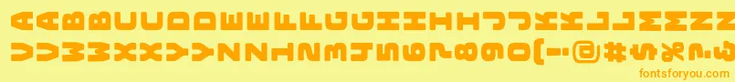 BungeelayersrotatedRegular Font – Orange Fonts on Yellow Background