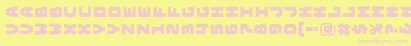 BungeelayersrotatedRegular Font – Pink Fonts on Yellow Background