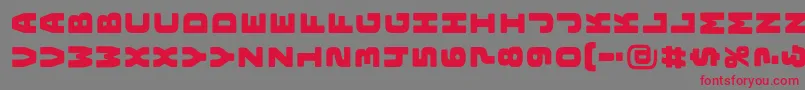 BungeelayersrotatedRegular Font – Red Fonts on Gray Background