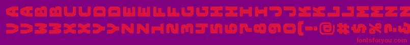 BungeelayersrotatedRegular Font – Red Fonts on Purple Background