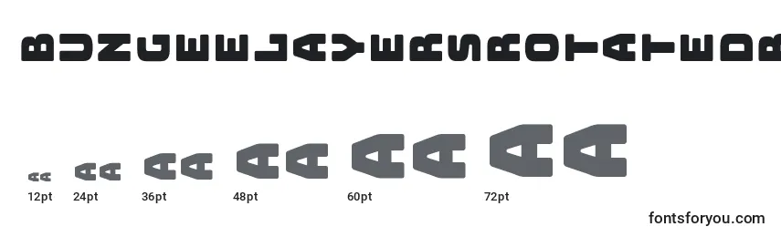 BungeelayersrotatedRegular Font Sizes