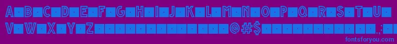 GrandeAndrettiRegularV1.0LimitedCharset Font – Blue Fonts on Purple Background