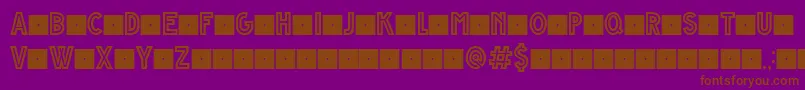 GrandeAndrettiRegularV1.0LimitedCharset-Schriftart – Braune Schriften auf violettem Hintergrund