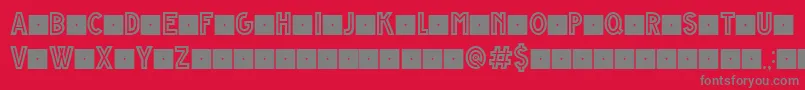 GrandeAndrettiRegularV1.0LimitedCharset Font – Gray Fonts on Red Background