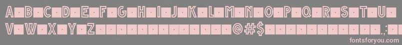 GrandeAndrettiRegularV1.0LimitedCharset Font – Pink Fonts on Gray Background