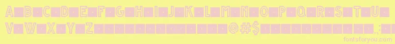 GrandeAndrettiRegularV1.0LimitedCharset Font – Pink Fonts on Yellow Background