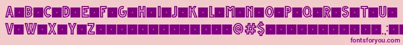 GrandeAndrettiRegularV1.0LimitedCharset Font – Purple Fonts on Pink Background