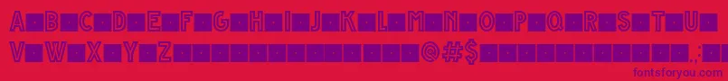 GrandeAndrettiRegularV1.0LimitedCharset Font – Purple Fonts on Red Background