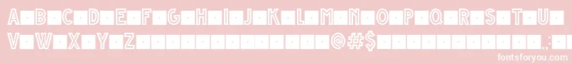 フォントGrandeAndrettiRegularV1.0LimitedCharset – ピンクの背景に白い文字