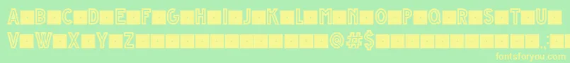 GrandeAndrettiRegularV1.0LimitedCharset Font – Yellow Fonts on Green Background