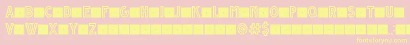 GrandeAndrettiRegularV1.0LimitedCharset Font – Yellow Fonts on Pink Background