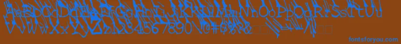 LinotypeGrassyBold Font – Blue Fonts on Brown Background