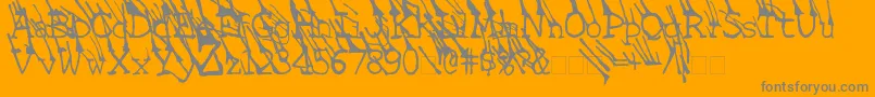 フォントLinotypeGrassyBold – オレンジの背景に灰色の文字