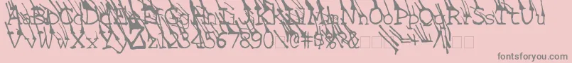 Шрифт LinotypeGrassyBold – серые шрифты на розовом фоне