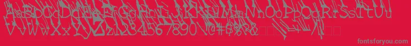 LinotypeGrassyBold Font – Gray Fonts on Red Background
