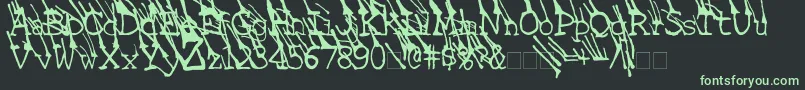 Шрифт LinotypeGrassyBold – зелёные шрифты на чёрном фоне