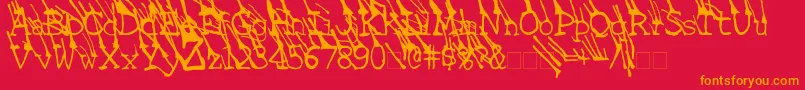 fuente LinotypeGrassyBold – Fuentes Naranjas Sobre Fondo Rojo