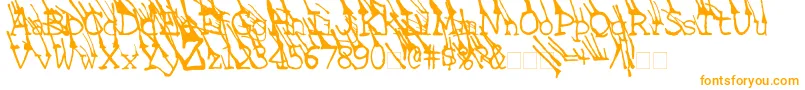 Police LinotypeGrassyBold – polices orange sur fond blanc