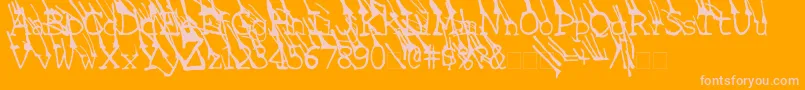 LinotypeGrassyBold Font – Pink Fonts on Orange Background