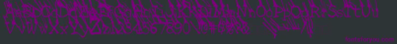 Police LinotypeGrassyBold – polices violettes sur fond noir