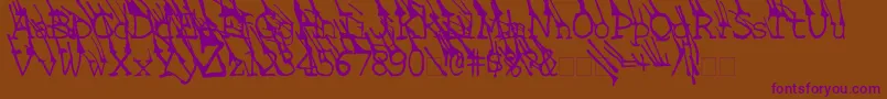 LinotypeGrassyBold Font – Purple Fonts on Brown Background