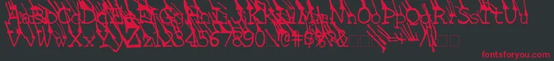 Шрифт LinotypeGrassyBold – красные шрифты на чёрном фоне