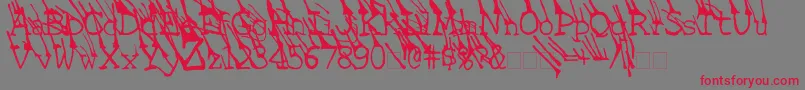 Police LinotypeGrassyBold – polices rouges sur fond gris