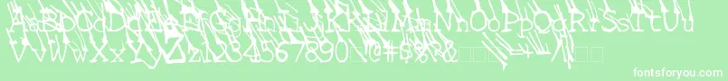 LinotypeGrassyBold-Schriftart – Weiße Schriften auf grünem Hintergrund