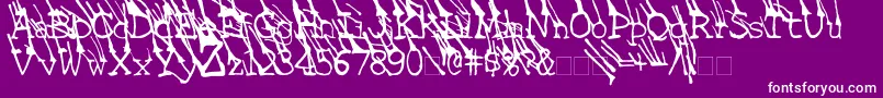 LinotypeGrassyBold Font – White Fonts on Purple Background
