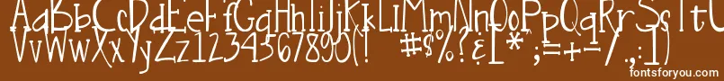 DjbNouveauStraightLite Font – White Fonts on Brown Background