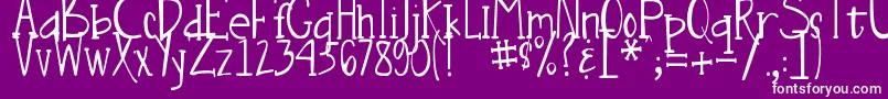 DjbNouveauStraightLite Font – White Fonts on Purple Background