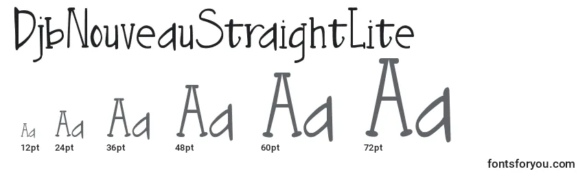 DjbNouveauStraightLite Font Sizes